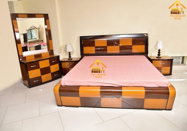 Chess High Gloss Deco Bedroom Set
