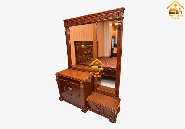 Double Mirror Walnut Wood Furniture